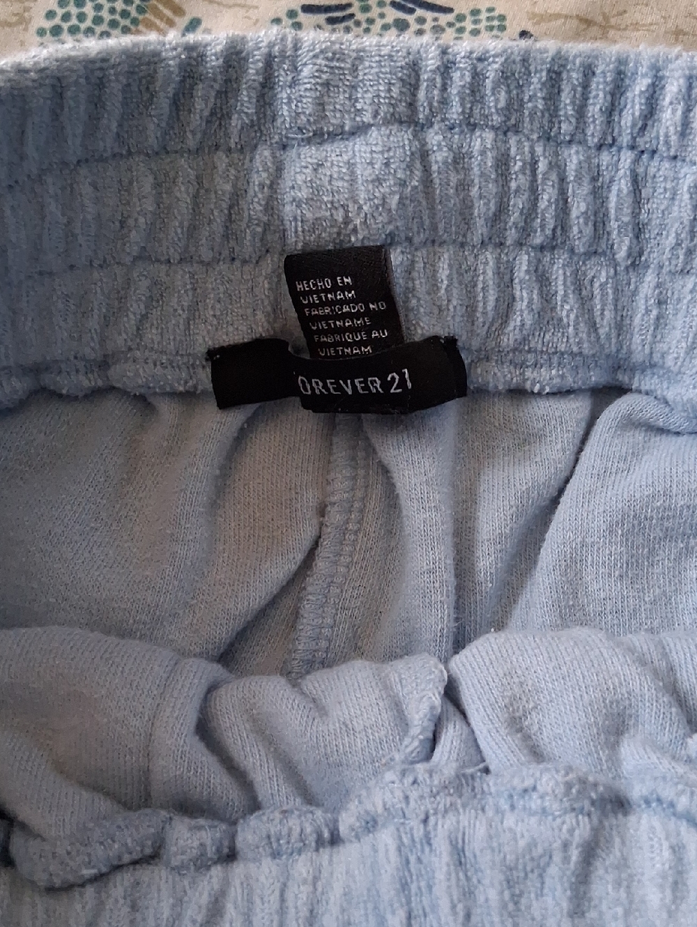 Forever 21 Light Blue Terry Cloth Drawstring Athletic Shorts - Picture 5 of 7